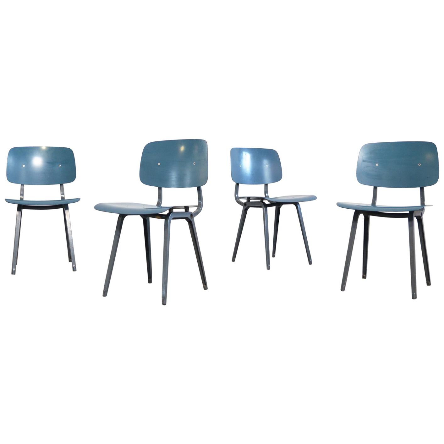 Friso Kramer Blue Revolt Chairs for Ahrend de Cirkel, Netherlands