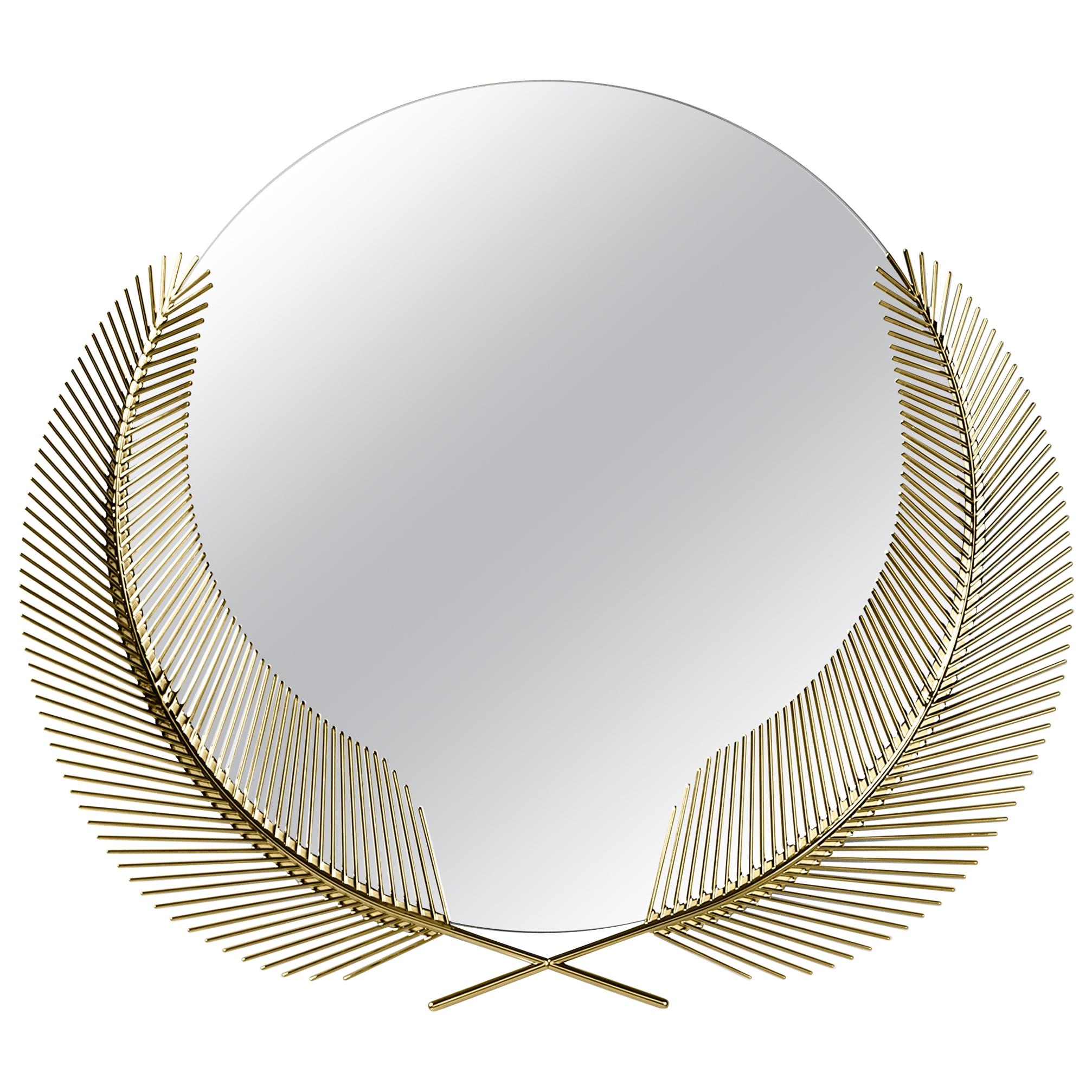 Ghidini 1961 Sunset Small Mirror in Brass by Nika Zupanc For Sale