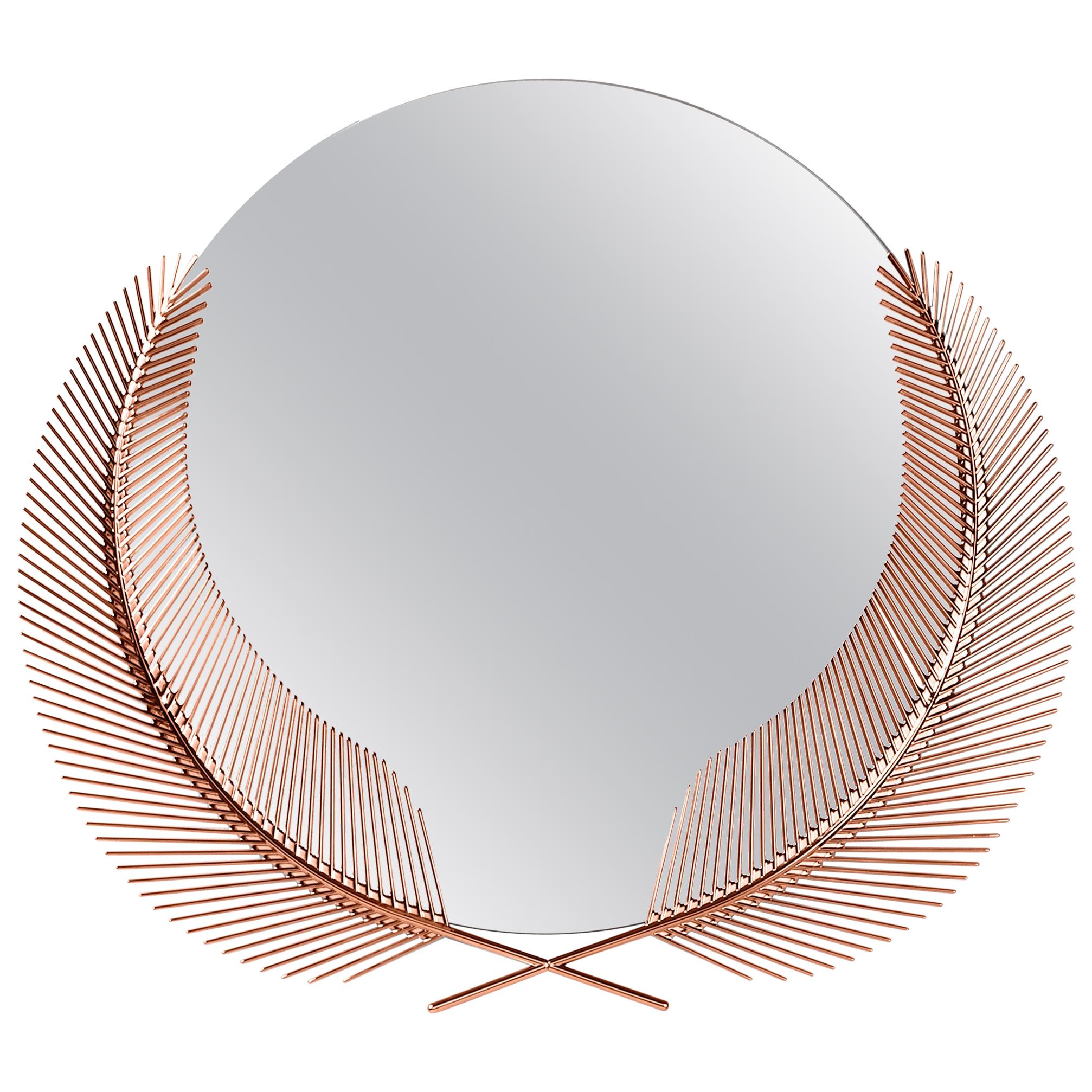 Ghidini 1961 Sunset Small Mirror in Copper-Plated Brass by Nika Zupanc For Sale