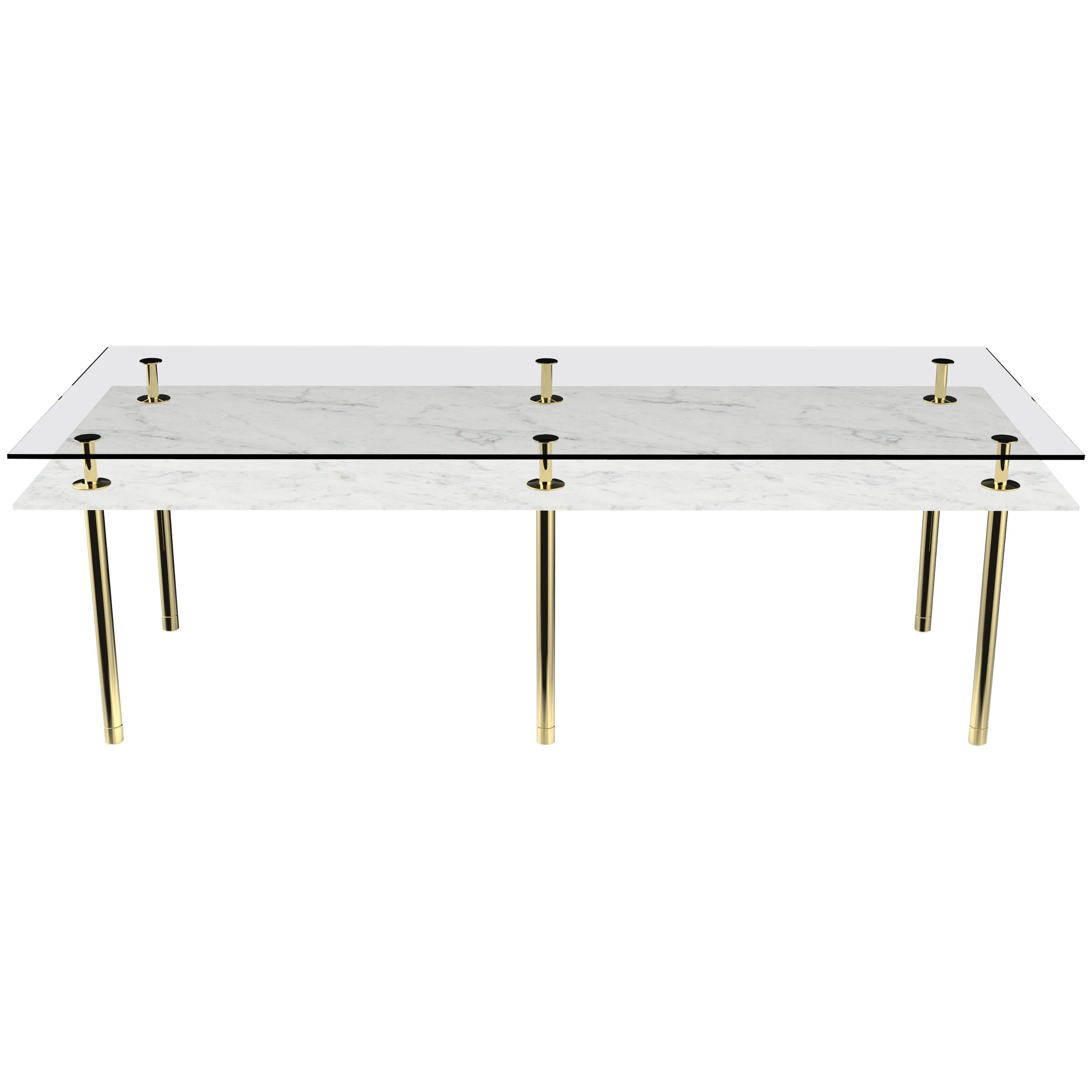 Ghidini 1961 Beistelltisch mit Beinen in Carrara-Weiß von Paolo Rizzatto