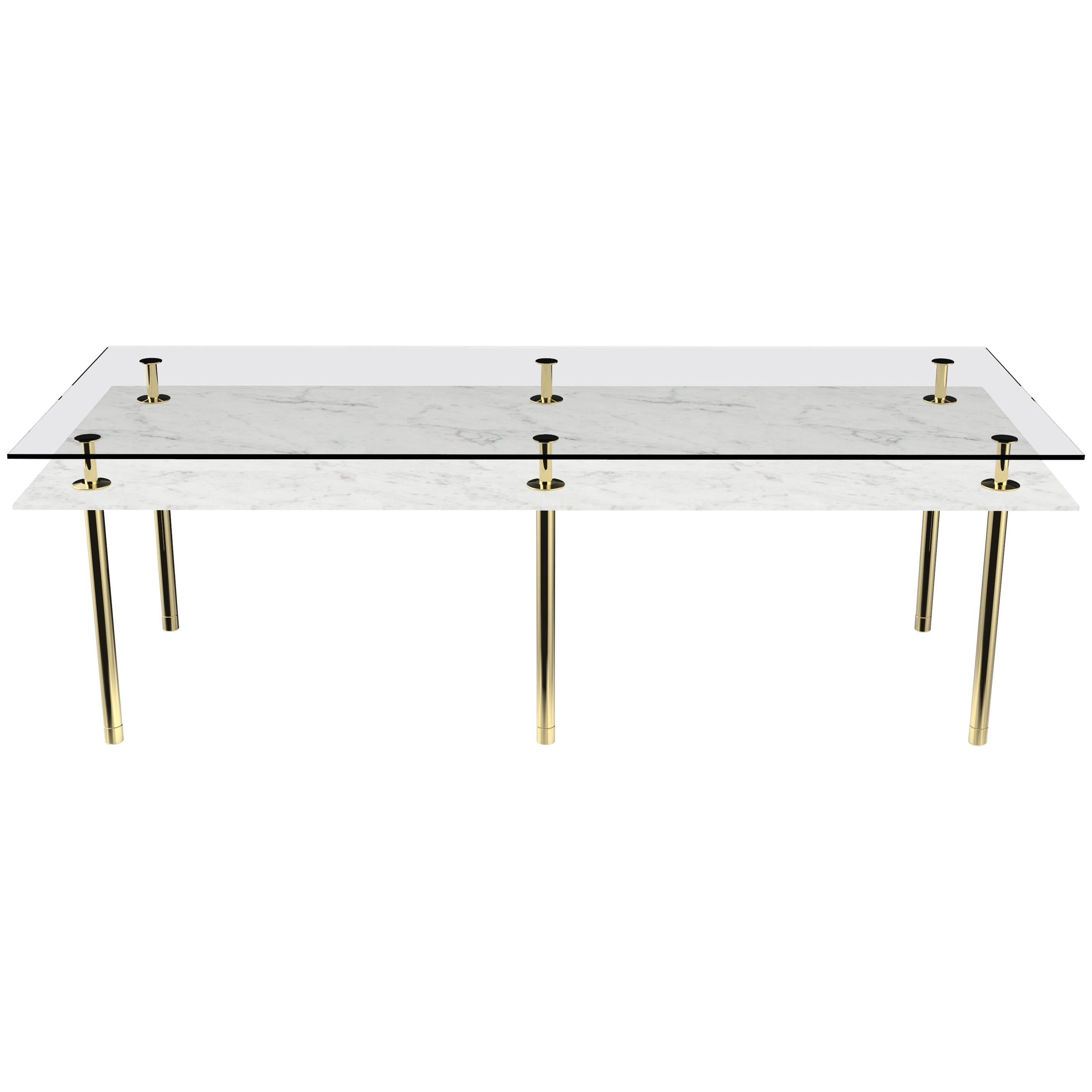 Ghidini 1961 Legs Dining Table in Carrara White by Paolo Rizzatto For Sale