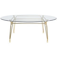 Ghidini 1961 Tall Botany Round Dining Table in Polished Crystal by Tomek Rygalik