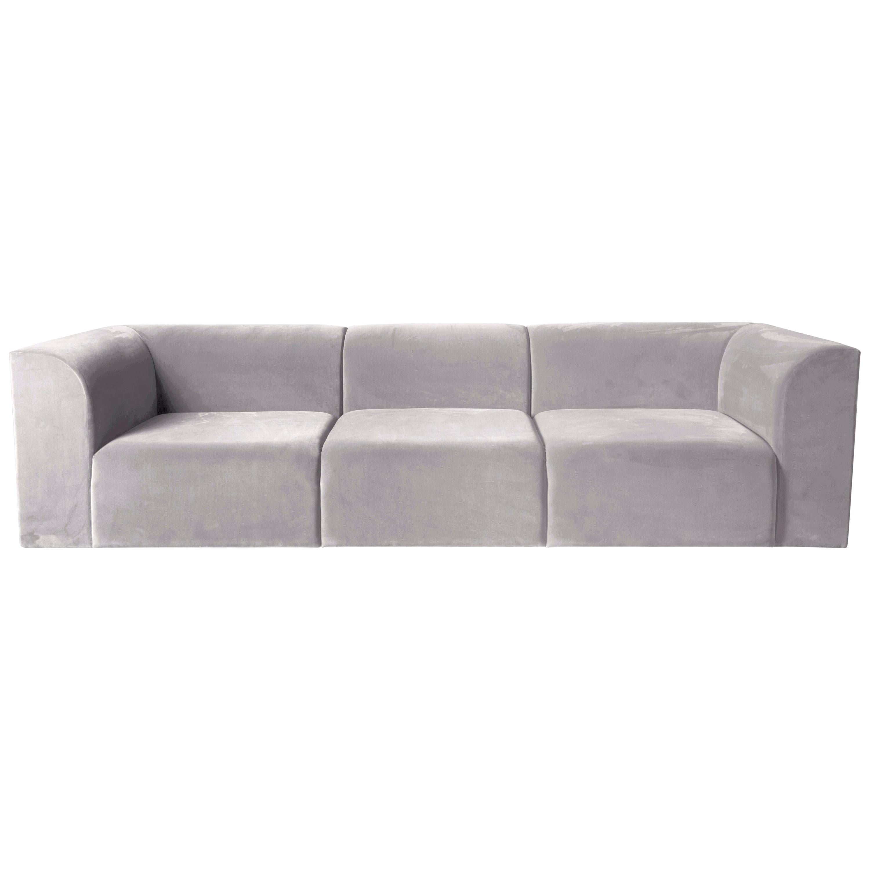 "Archi Sofa" Modular Sofa, Velvet Upholstery, 2-Seat