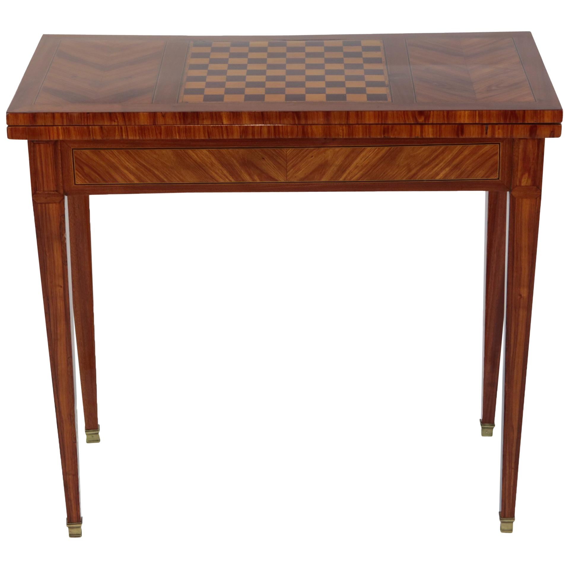 Foldable Game Table, France, Rosewood, circa 1850-1860