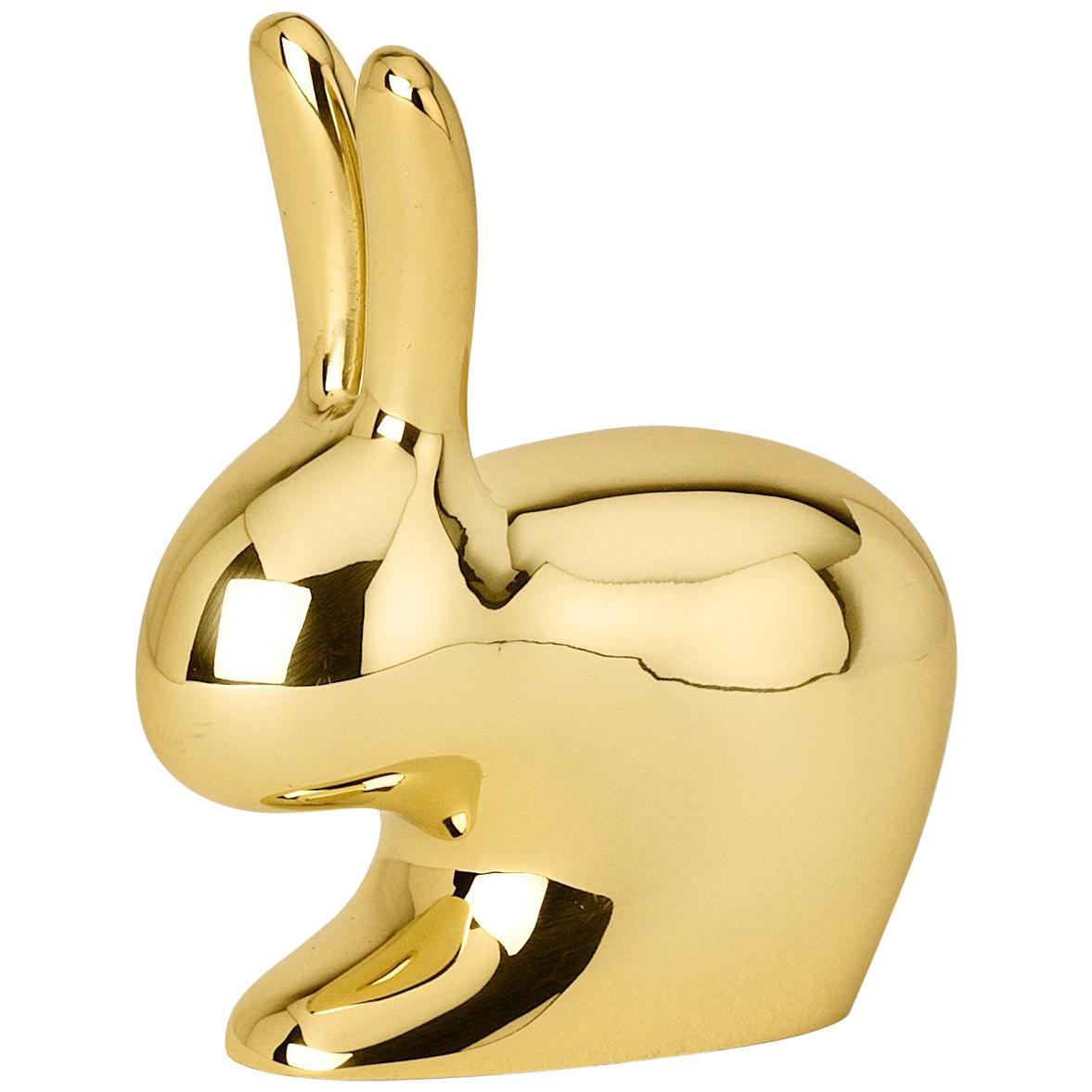 Ghidini 1961 Small Rabbit in Polished Brass by Stefano Giovannoni For Sale