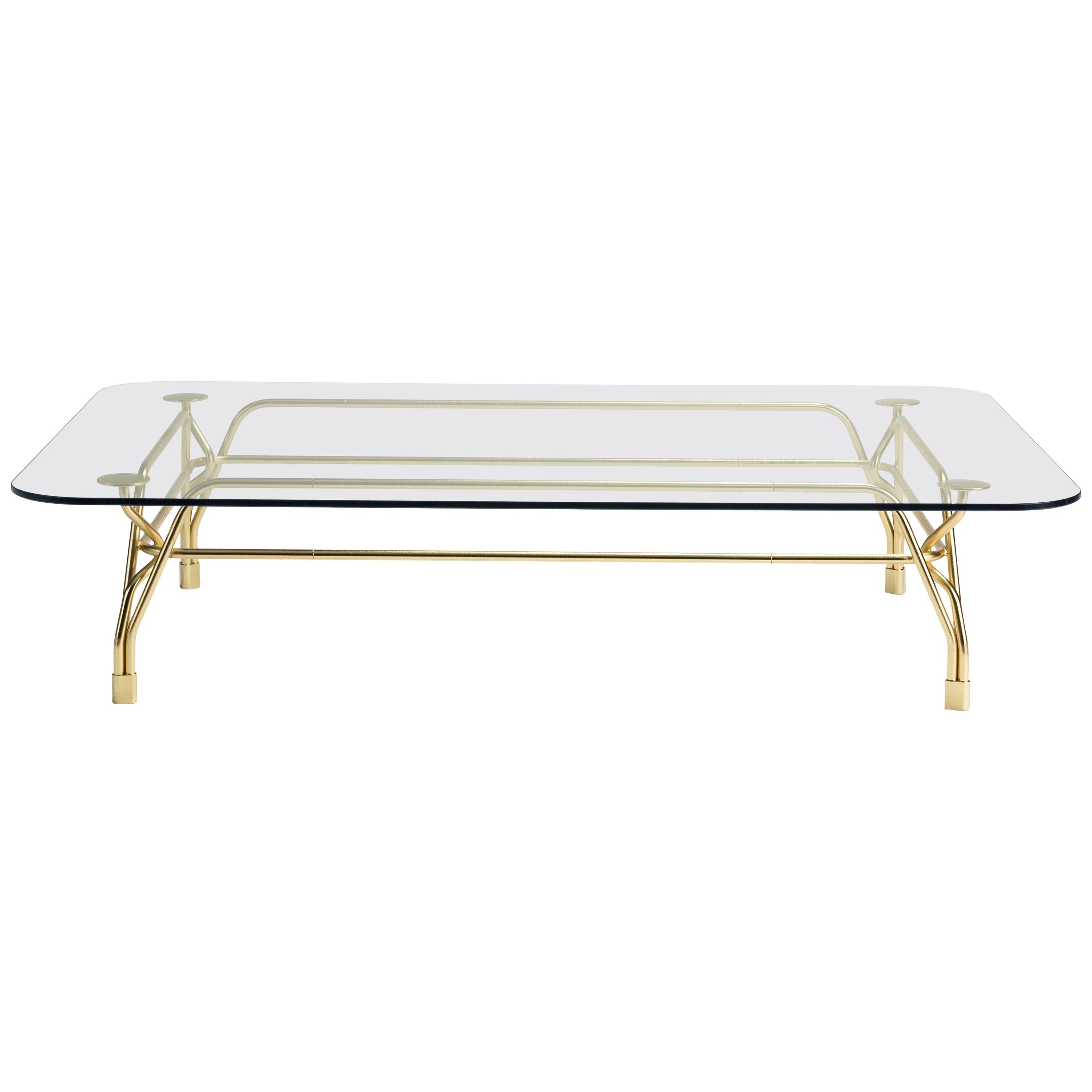 Ghidini 1961 Short Botany Table basse rectangulaire en cristal par Tomek Rygalik en vente