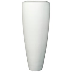 Vase Obice aus Keramik, glänzend weiß, Italien