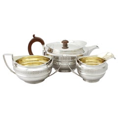 Georgian English Sterling Silver Three-Piece Tea Service