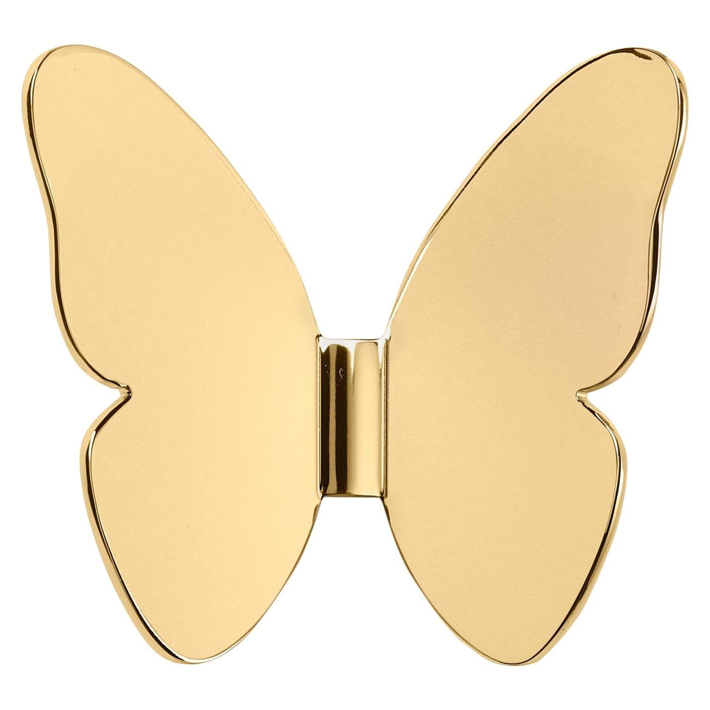 Ghidini 1961 Single Butterfly Coatrack in Gold by Richard Hutten