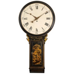 18th Century Antique Chinoiserie Tavern Clock by Samuel Thorndike of Ipswich