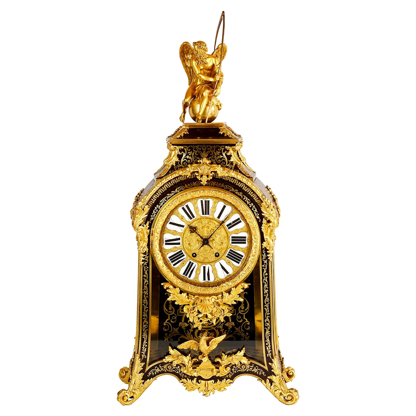 19th Century French Boulle Mantel Clock