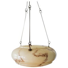 Marbled Glass Art Deco Hanging Lampshade