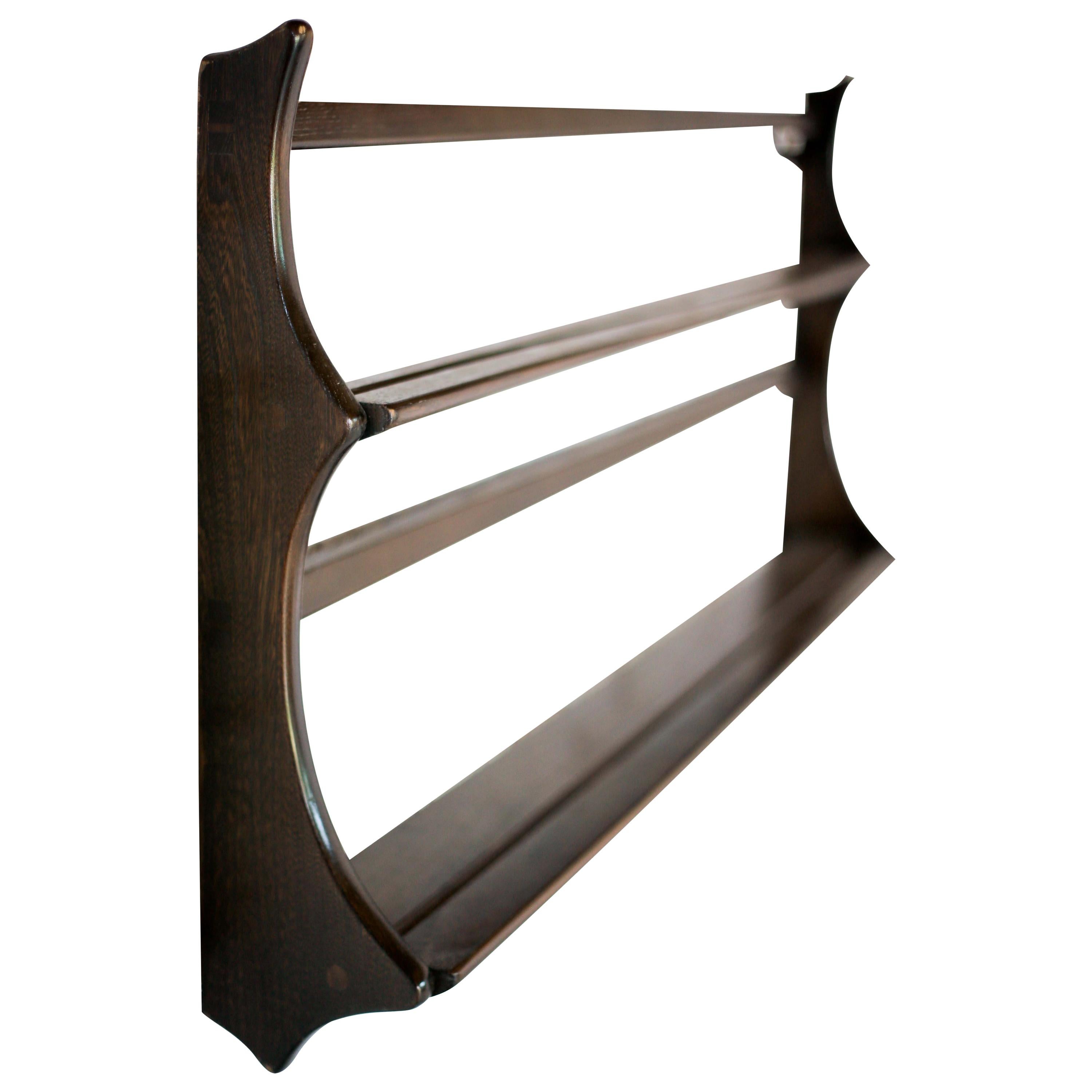 Ercol Dark Elm Plate Rack, 1950s, UK For Sale