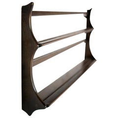 Retro Ercol Dark Elm Plate Rack, 1950s, UK