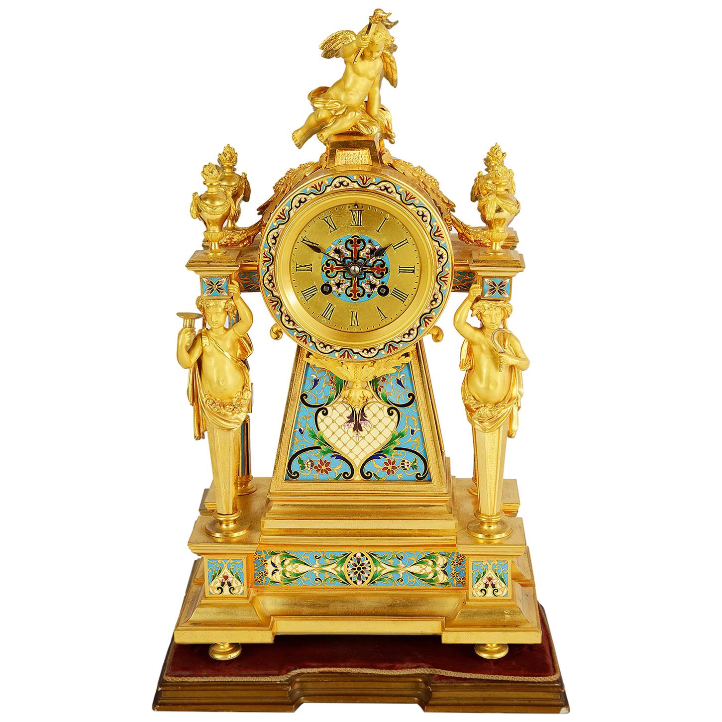 French 19th Century Mantle Clock For Sale