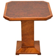 Antique 1920s Art Deco Burr Walnut Coffee Table