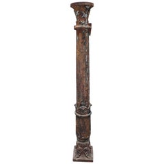 18th Century French Directoire Cast Iron Architectural Column Post