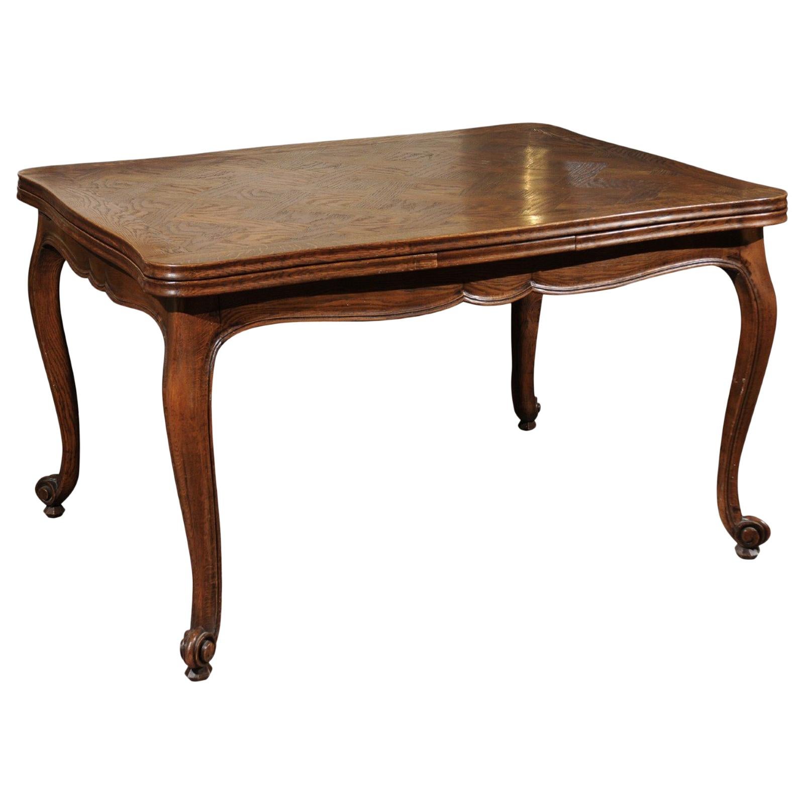 French Oak Extendable Dining Table For Sale