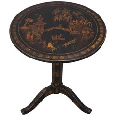 19th Century French Tilt Top Chinoiserie Table
