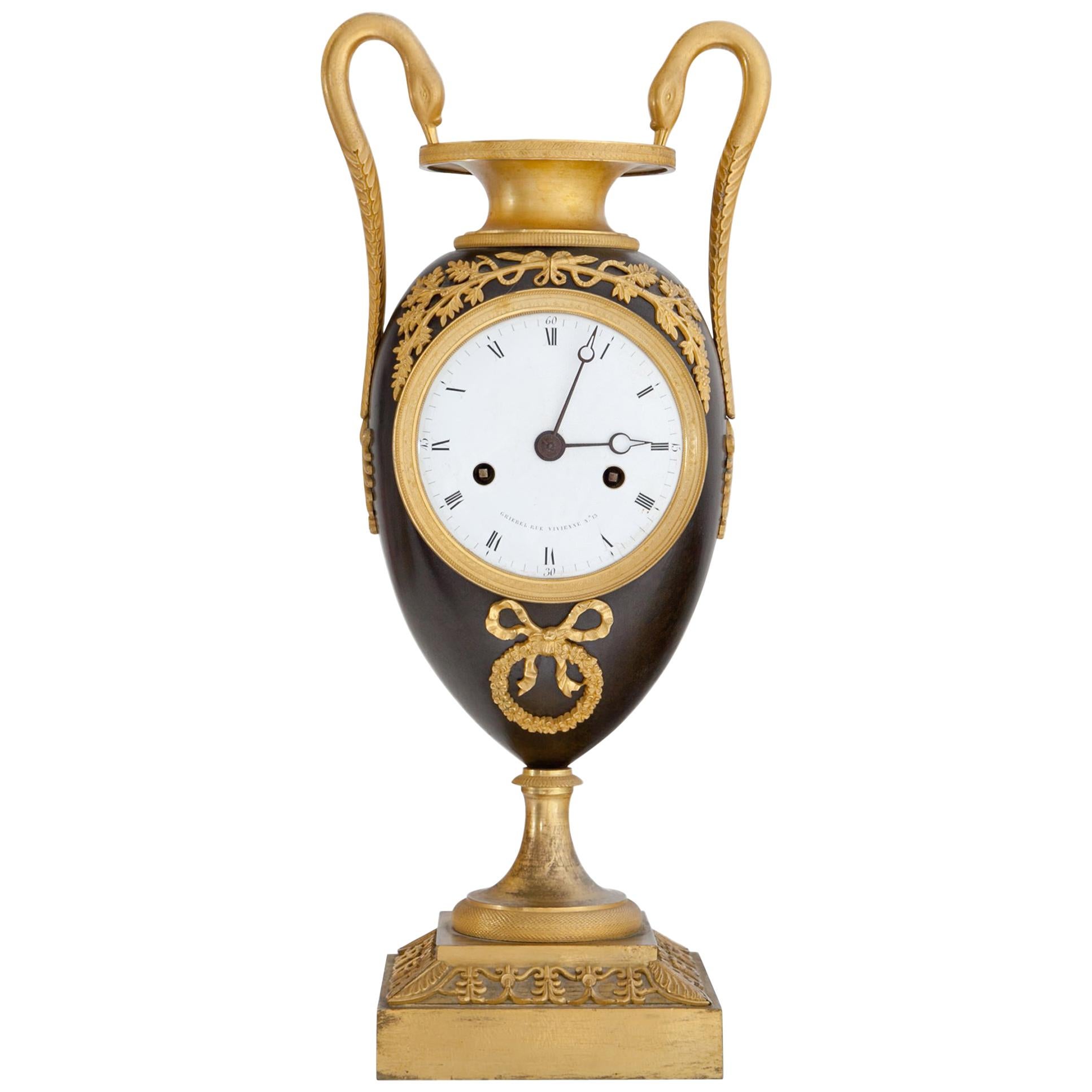 Empire Clock, Signed Griebel, France, First Quarter of the 19th Century