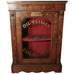 Antique Superb Figured Walnut Perfume Cabinet from Barkers of Kensington