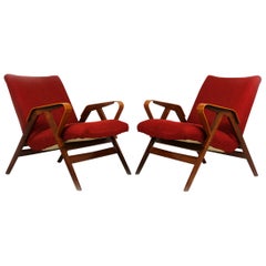 Midcentury Armchairs from Tatra, 1960s, Set of Two