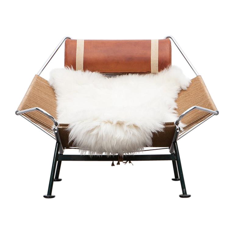 Hans Wegner Flag Halyard lounge chair, 1950s, offered by Frank Landau