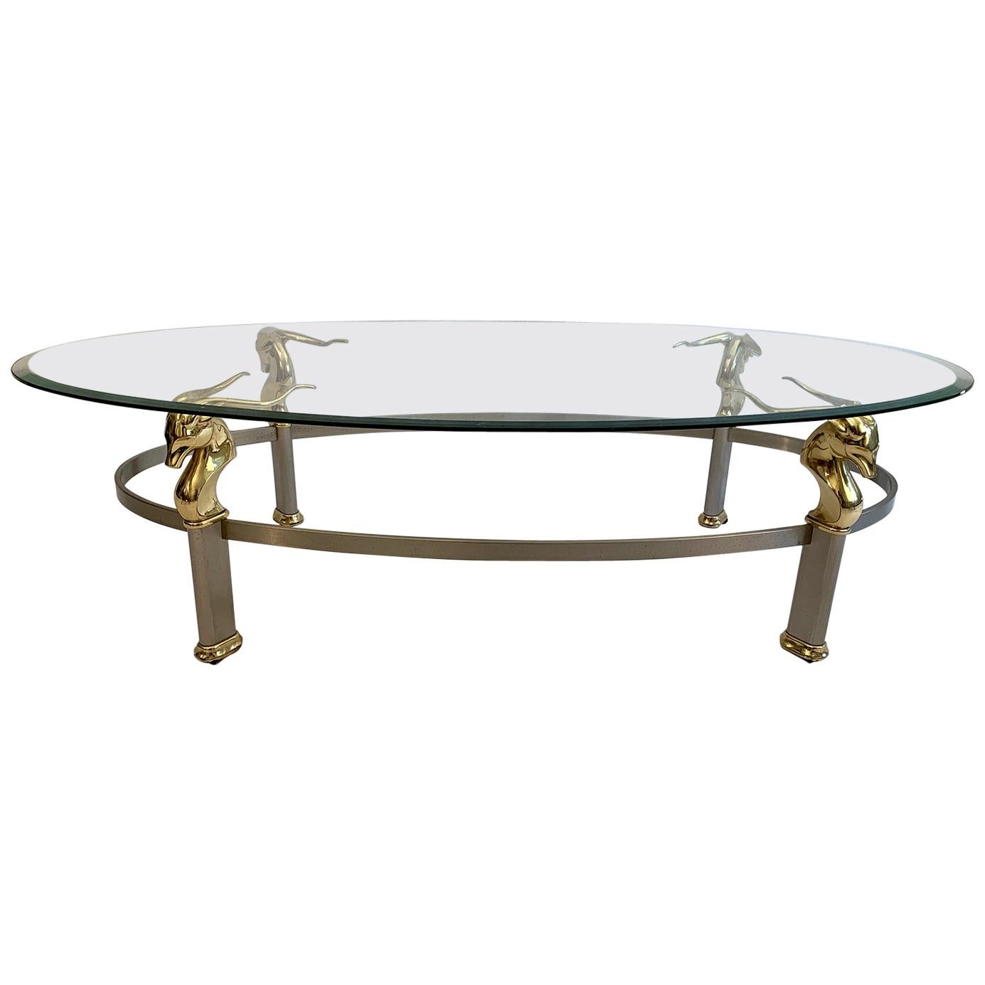 Antelope Coffee Table with Glass Top
