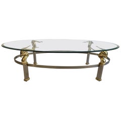 Antelope Coffee Table with Glass Top