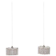 Pair of Carlo Nason Style Glass Pendant Lamps