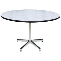 Vintage Early Herman Miller Eames 650 Dining Table with Rare White Base