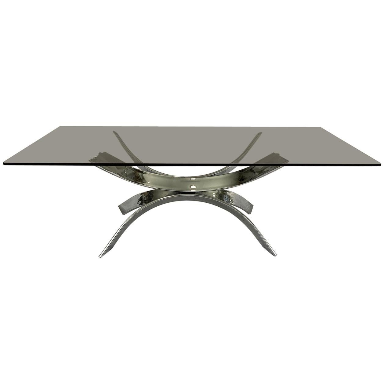 Chrome Coffee Table in the Taste of Maria Pergay For Sale