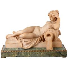 Terracotta Figure of a Reclining Nymph, by Claude Michel Clodion