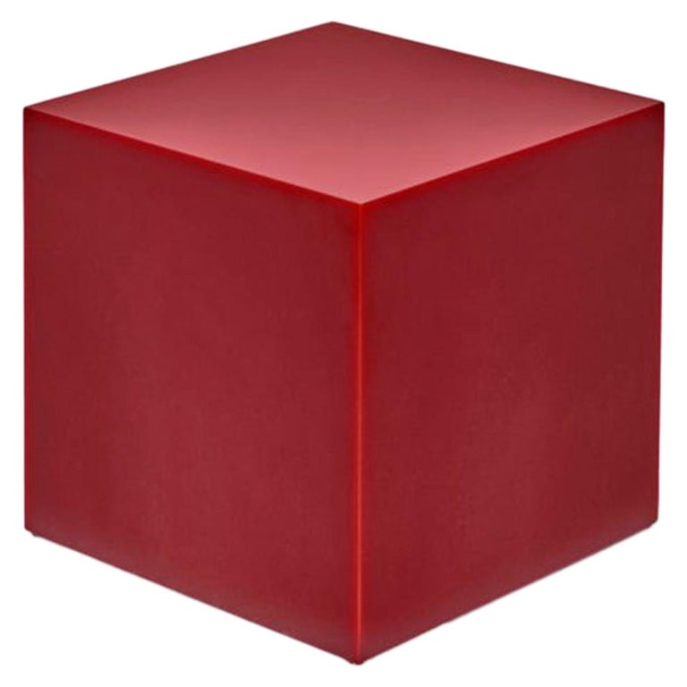 Sabine Marcelis Tomato-Red Candy Cube Side Table, New