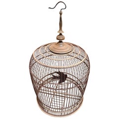 Vintage Wooden Chinese Bird Cage