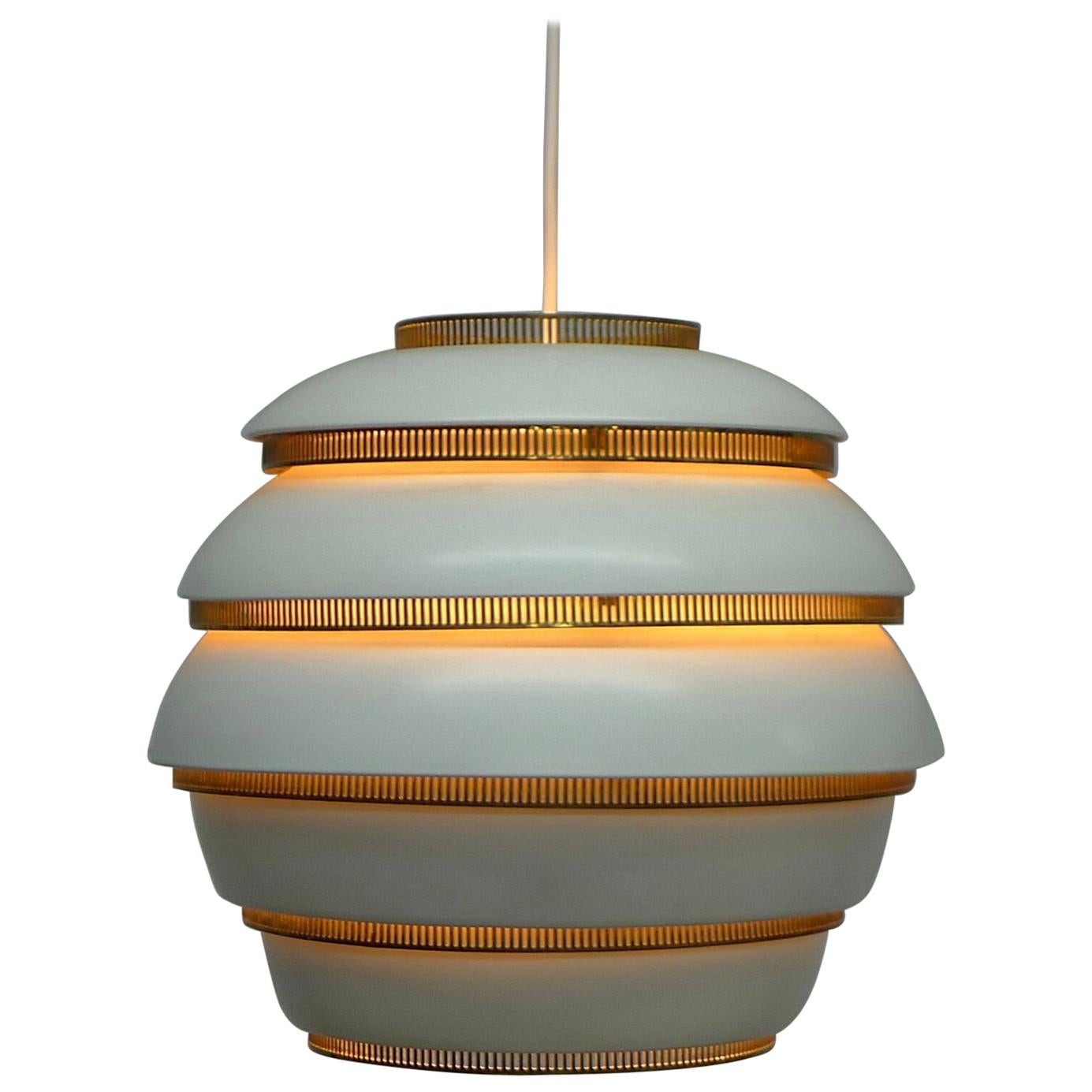 Alvar Aalto, First Production Stamped Valaistustyo A331, Beehive Lamp, 1950s