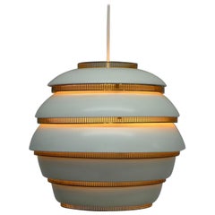 Alvar Aalto, First Production Stamped Valaistustyo A331, Beehive Lamp, 1950s