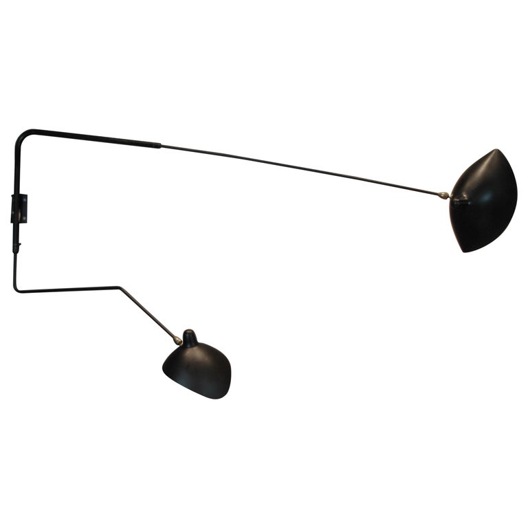Vintage, Original Serge Mouille Lamp with Two Pivoting Arms, 1954 For Sale  at 1stDibs