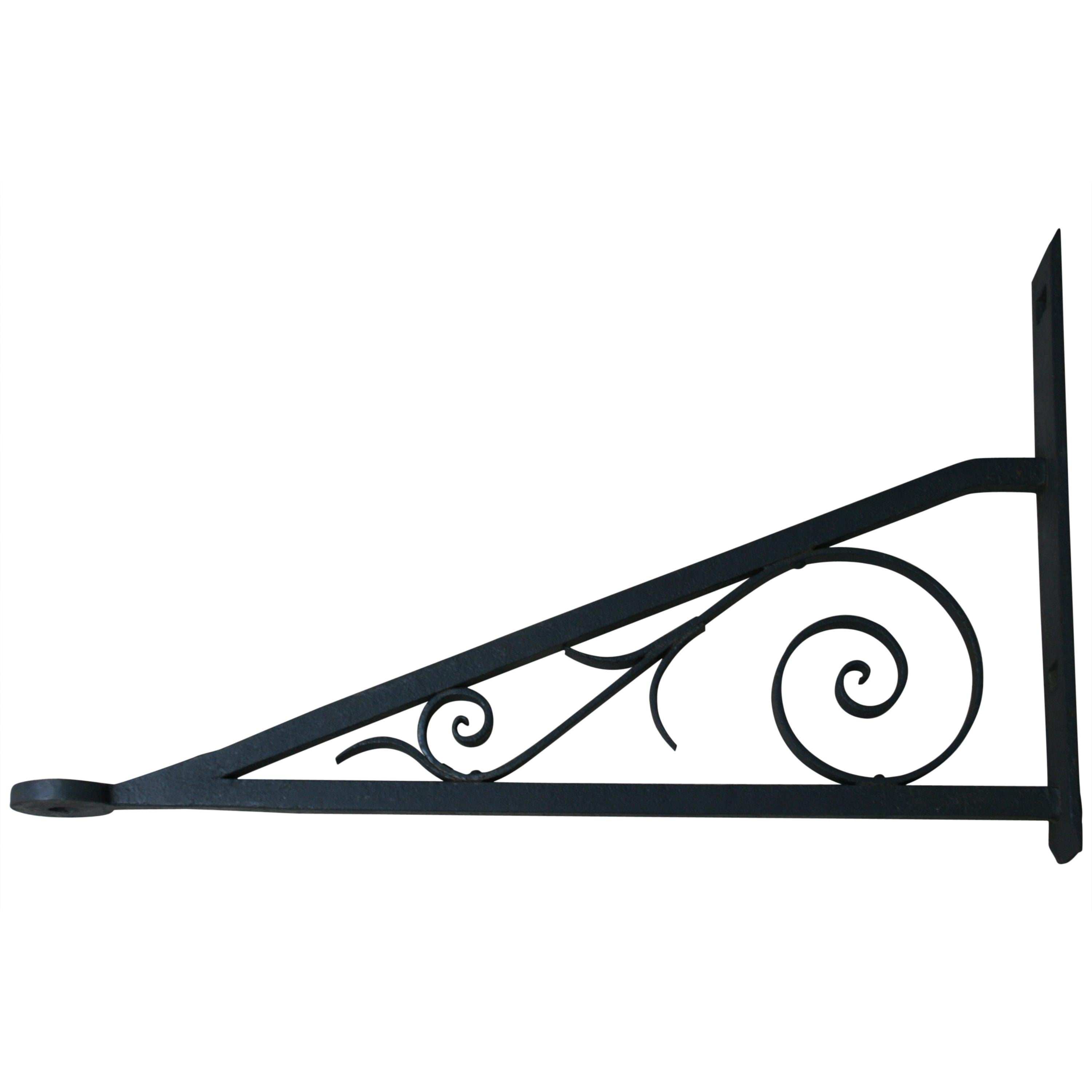 Antique Wrought Iron Shop Sign Bracket, Late 19th Century