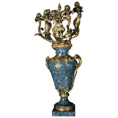 French Granite Candelabra Vase 'Signed Henry Dasson, 1888'