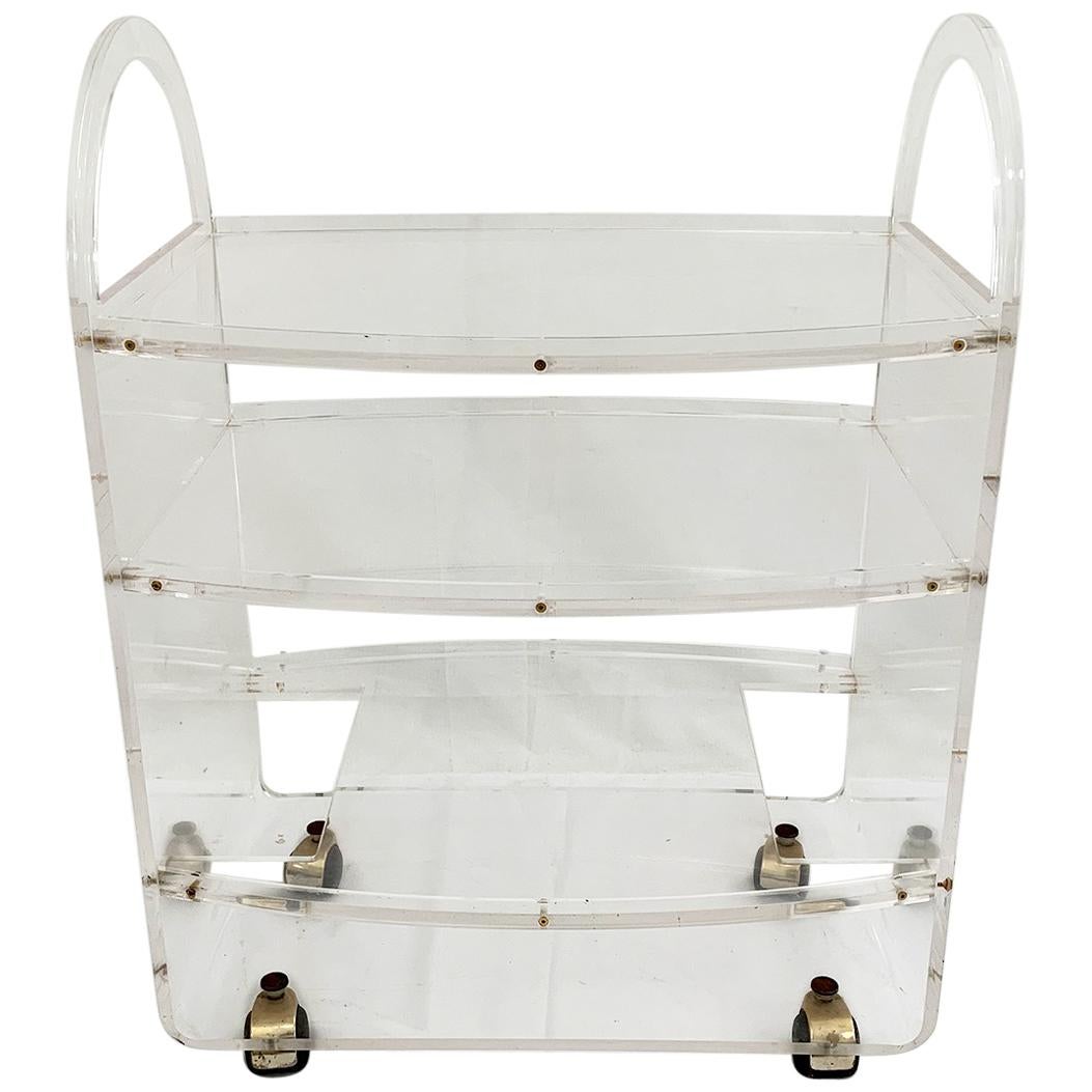 Lucite Bar Cart For Sale
