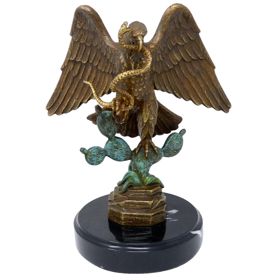 Mexico National Emblem Bronze Eagle Signed Carlos Espino Limited Edition For Sale