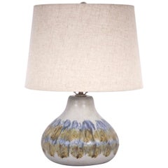 Art Studio French Blue hand painted "Brushstroke" Ceramic Table Lamp