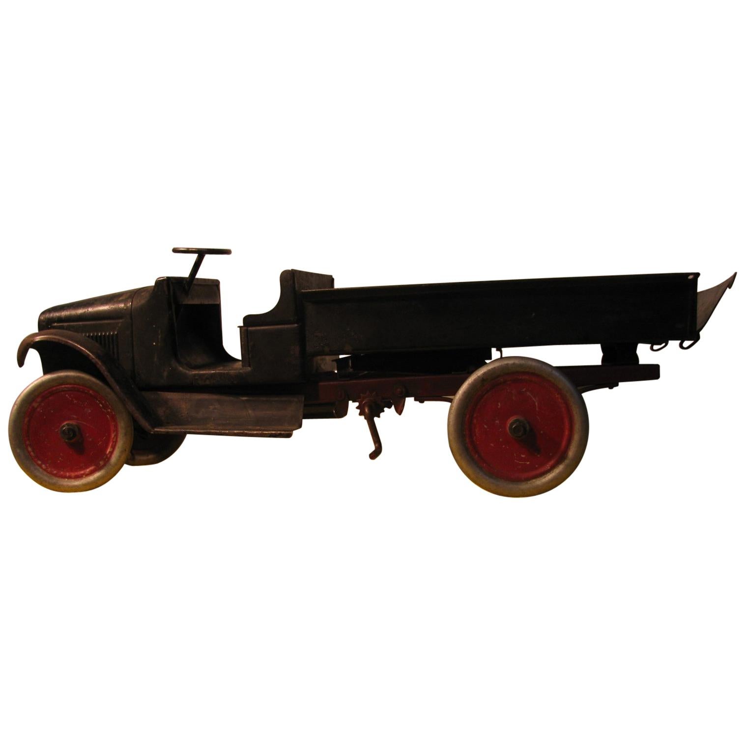 Antique 1920s Pressed Steel Buddy L Dump Truck
