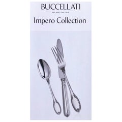 Superb 77 Piece Buccellati Sterling Silver Empire or Impero Flatware Set for 12