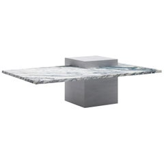 Asymmetric Marble Table with an Off-Centered Leg