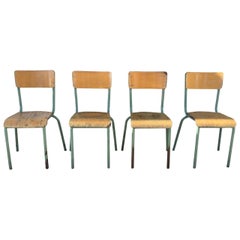 1930s French Jean Prouvé Style School Chairs