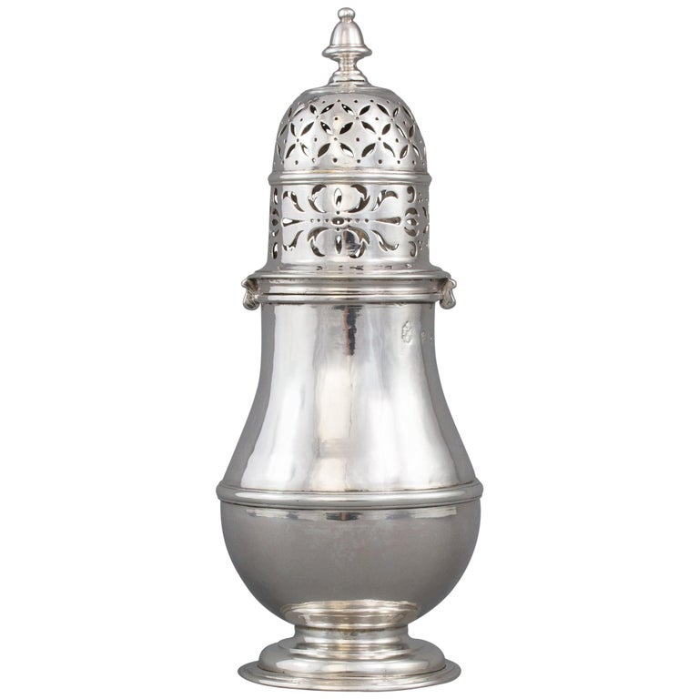 Britannia silver Queen Anne sugar caster, 1706–7, offered by Forrest & Fraser