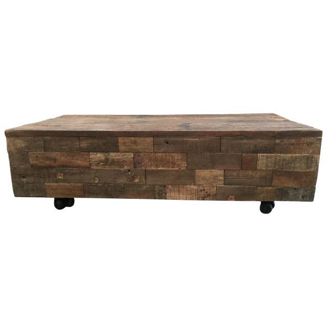 Block Teak Burl Coffee Table at 1stDibs | teak block coffee table