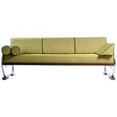 Tubular Steel Couch/Daybed Art Deco, Czechoslovakia, circa 1930